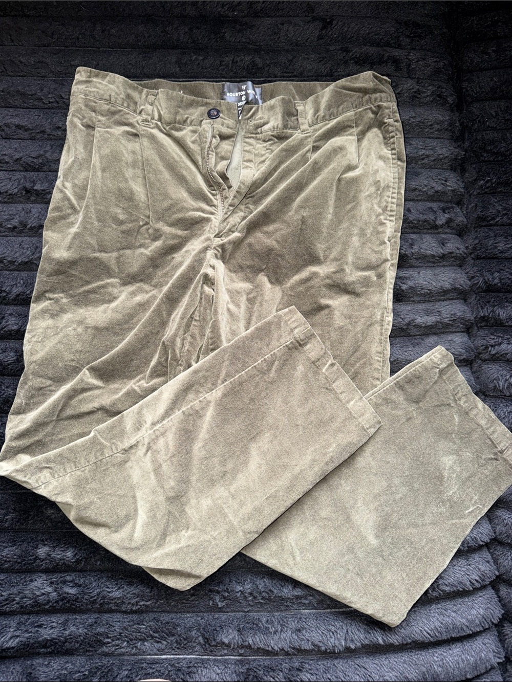 Men's Corduroy Trousers in Olive Green
